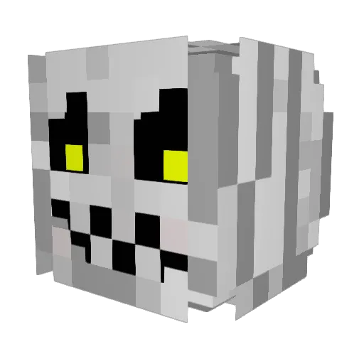 WispySouls Minecraft avatar head, 3D render