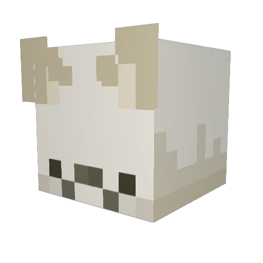 Wispywispwisp Minecraft avatar head, 3D render