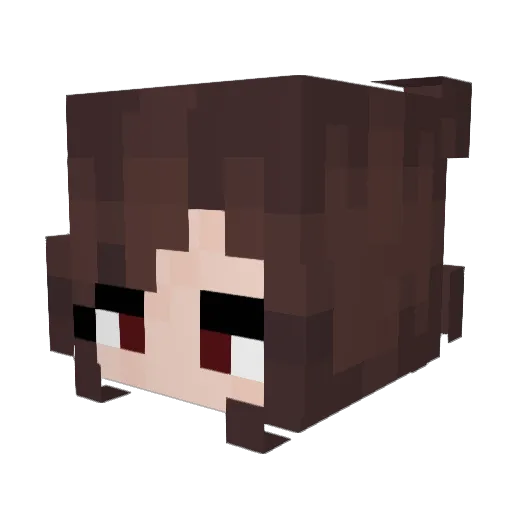WisteriaAmora Minecraft avatar head, 3D render