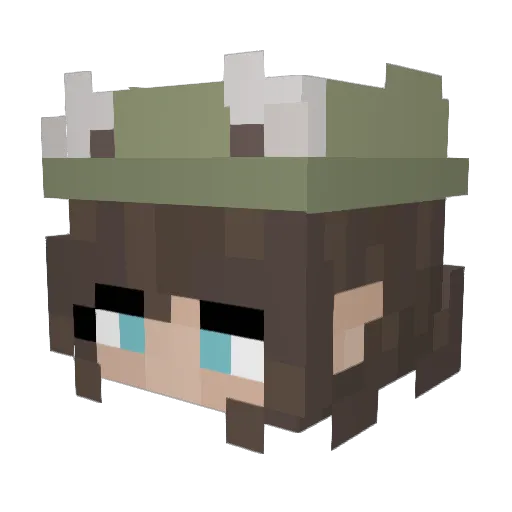 Wisteria_22 Minecraft avatar head, 3D render