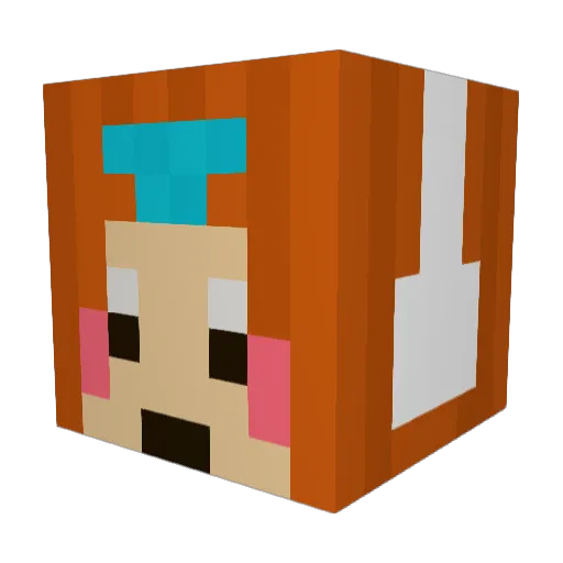 Wistful_Wisteria Minecraft avatar head, 3D render