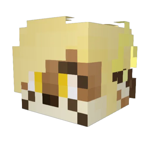 Wistfuldragon Minecraft avatar head, 3D render