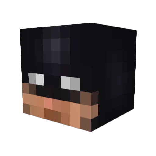 Wisth Minecraft avatar head, 3D render