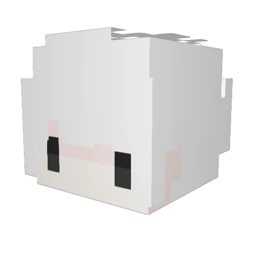 Wistin Minecraft avatar head, 3D render