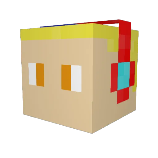 Wistom434 Minecraft avatar head, 3D render