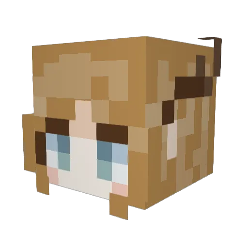 Wistvern Minecraft avatar head, 3D render