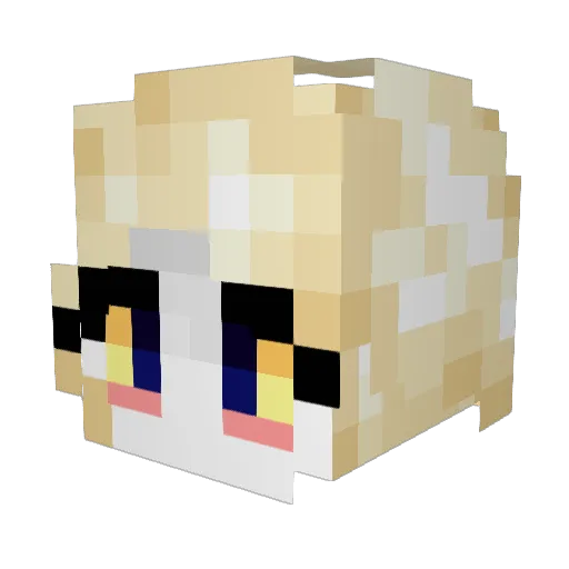Wisty_ Minecraft avatar head, 3D render
