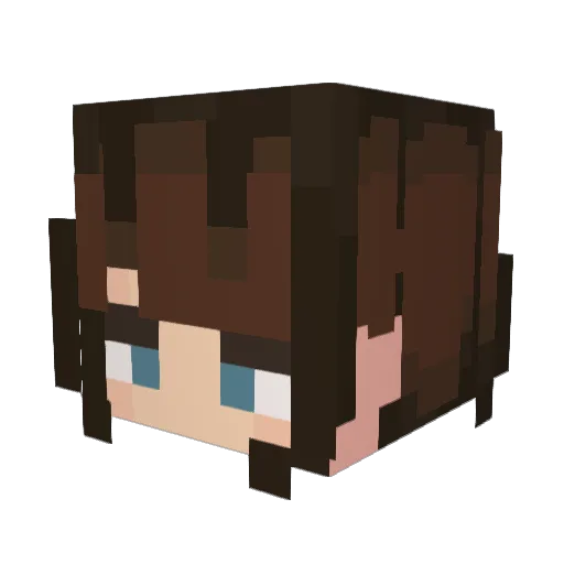 Wistya Minecraft avatar head, 3D render