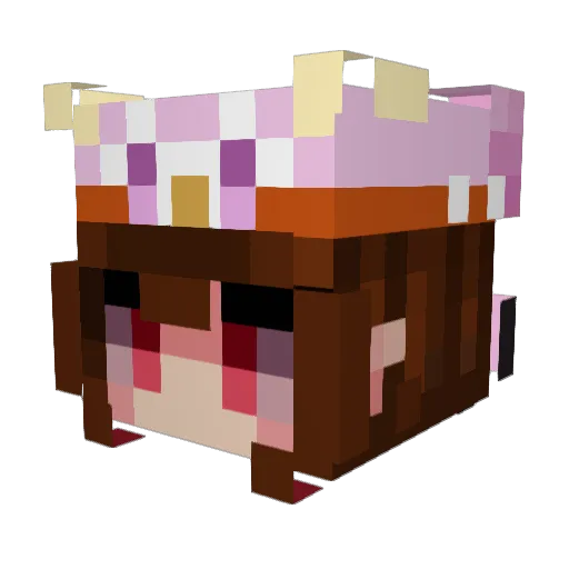 WitOwlet Minecraft avatar head, 3D render