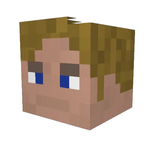 Witalij Minecraft avatar head, 3D render