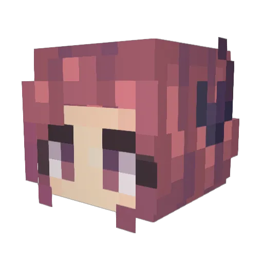Witchcraft Minecraft avatar head, 3D render