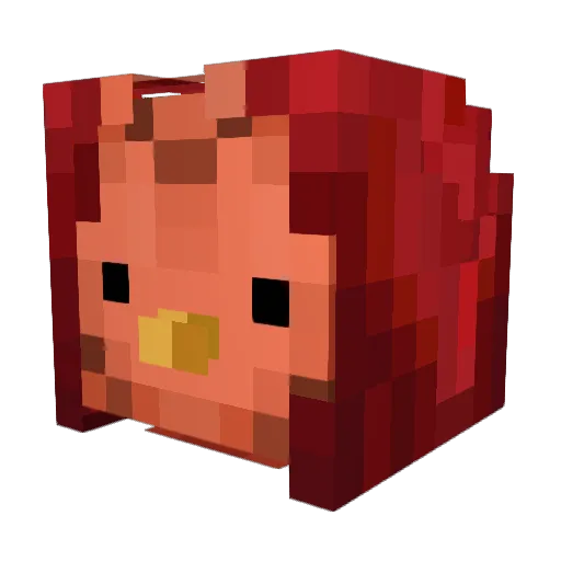 Witcheria Minecraft avatar head, 3D render