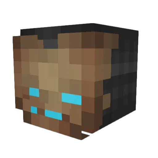 Witchermammoth Minecraft avatar head, 3D render
