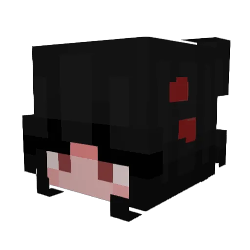 Witchfulness Minecraft avatar head, 3D render