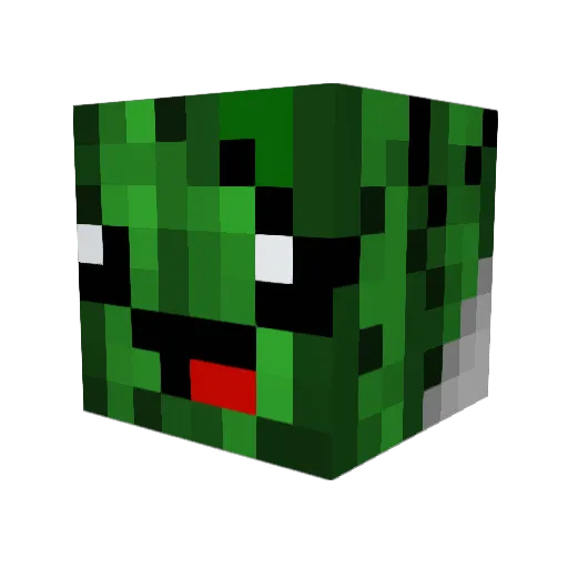 Witchhunterr Minecraft avatar head, 3D render