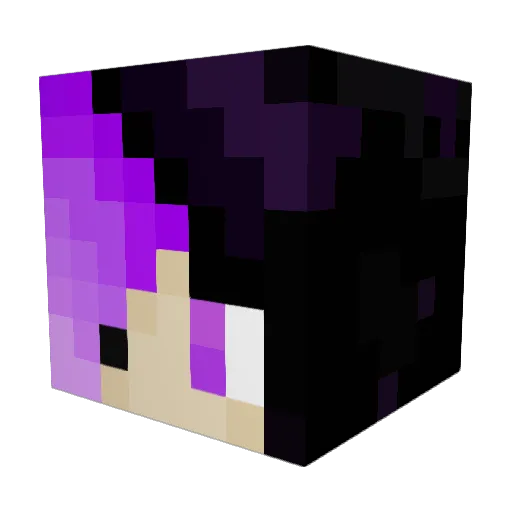 Witchica Minecraft avatar head, 3D render