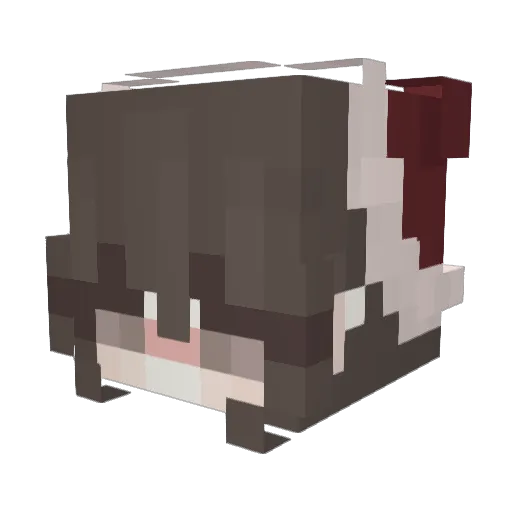 WitchyKatPuff Minecraft avatar head, 3D render