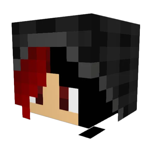WitchyKitty Minecraft avatar head, 3D render