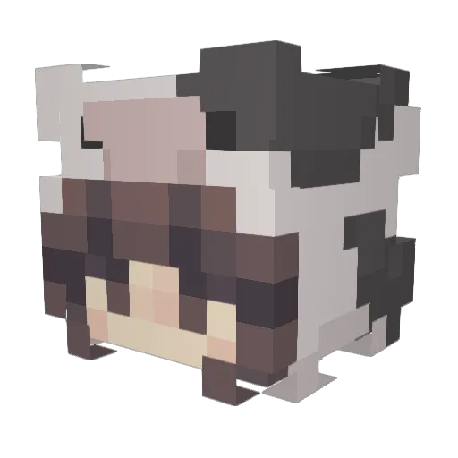 WitchyMichi Minecraft avatar head, 3D render
