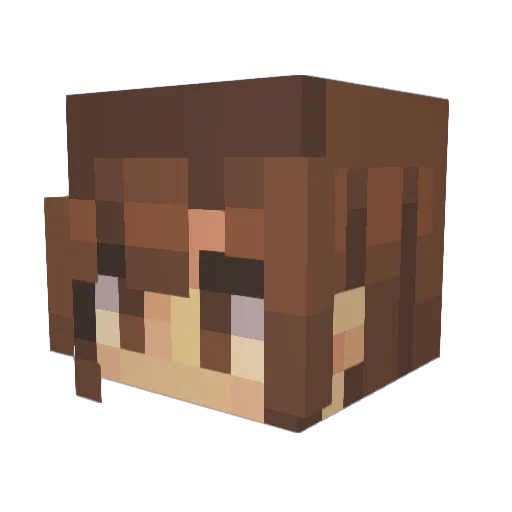 Witchy_Lu Minecraft avatar head, 3D render