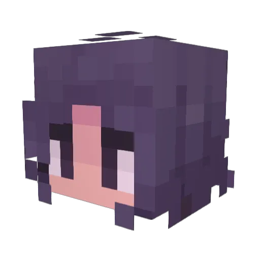 Witchy_Nymph Minecraft avatar head, 3D render