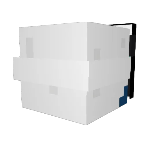 WithBank Minecraft avatar head, 3D render