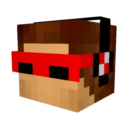 Withbyte Minecraft avatar head, 3D render