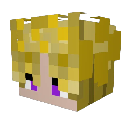 WitheWolfking Minecraft avatar head, 3D render
