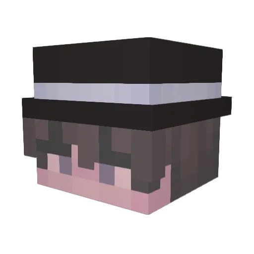 WitherHelmet Minecraft avatar head, 3D render