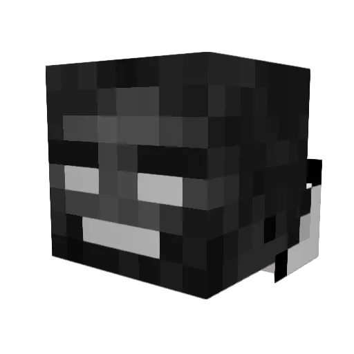 WitherKing22 Minecraft avatar head, 3D render