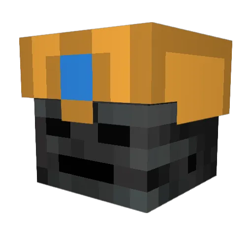 WitherMiner Minecraft avatar head, 3D render