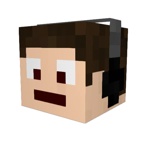 WitherReaper Minecraft avatar head, 3D render
