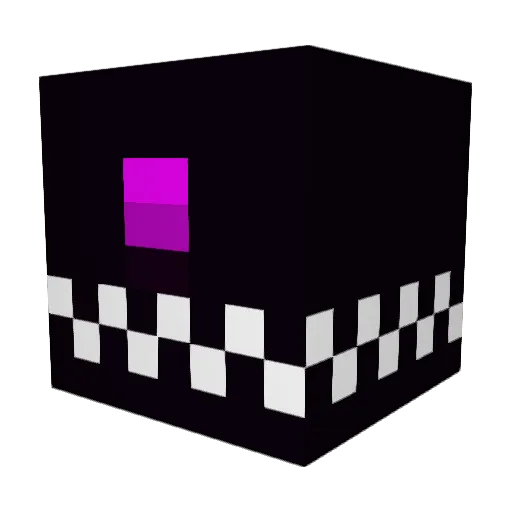 WitherStormKirby Minecraft avatar head, 3D render