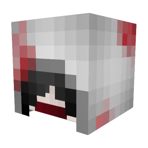 Wither_Black Minecraft avatar head, 3D render