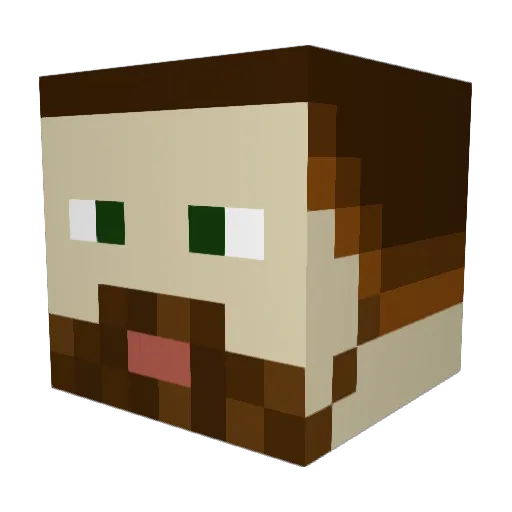 Witherbeak2 Minecraft avatar head, 3D render