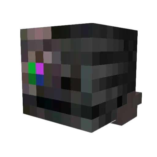 Witherborg Minecraft avatar head, 3D render