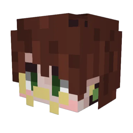 WitheredEmerald Minecraft avatar head, 3D render