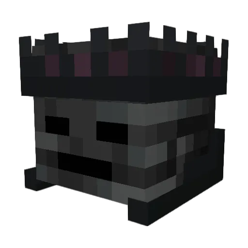 Withered_Lord Minecraft avatar head, 3D render