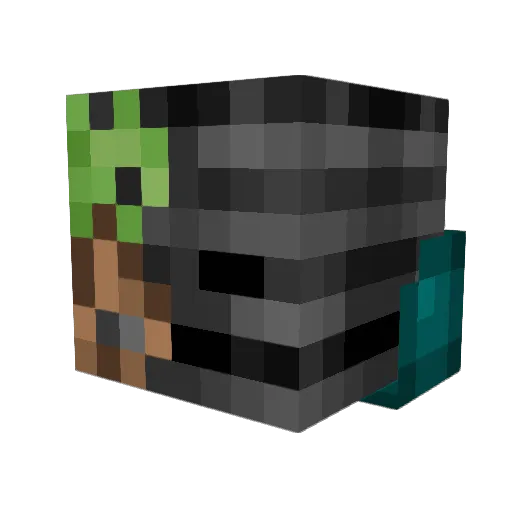 Withered_MC Minecraft avatar head, 3D render