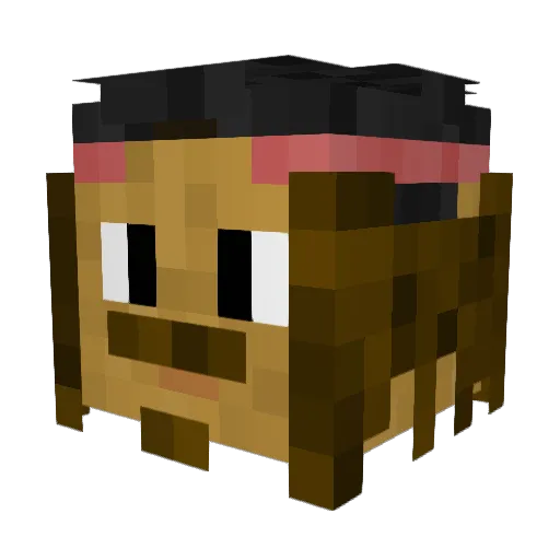 Witheress Minecraft avatar head, 3D render