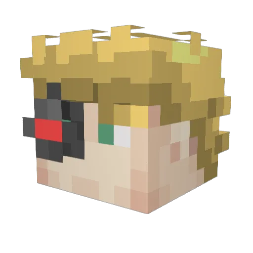 WitheringSkulls Minecraft avatar head, 3D render