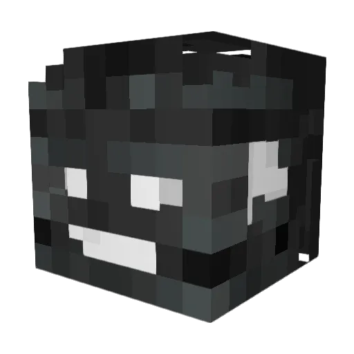 WitheringTH Minecraft avatar head, 3D render