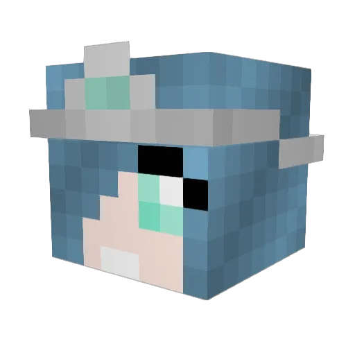 Witherite Minecraft avatar head, 3D render