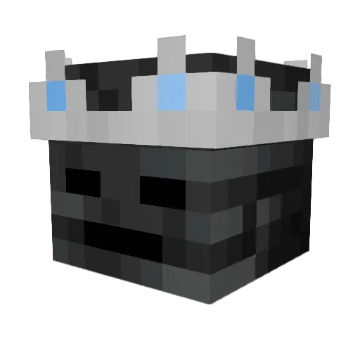 Witherking33 Minecraft avatar head, 3D render