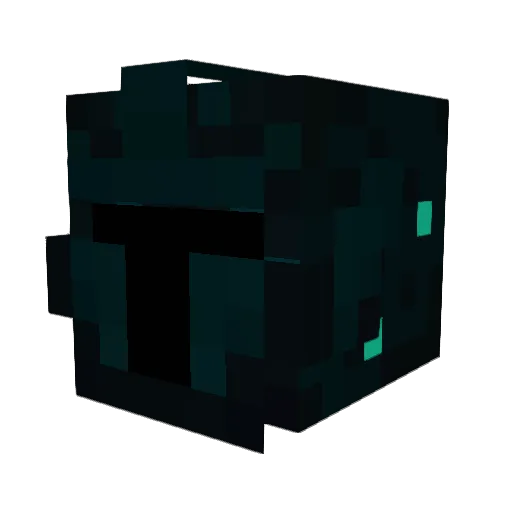 Withermagician Minecraft avatar head, 3D render