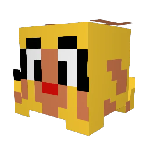 Withermon Minecraft avatar head, 3D render