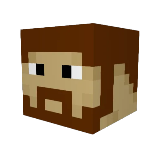 WitheyNC72 Minecraft avatar head, 3D render