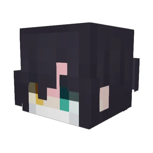 Withouttat Minecraft avatar head, 3D render
