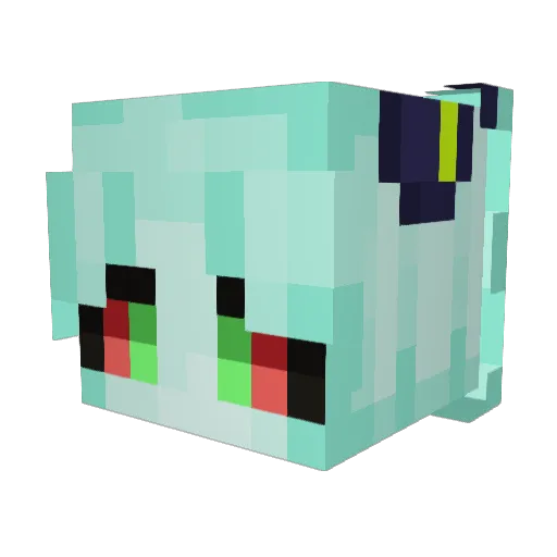 Witless216 Minecraft avatar head, 3D render