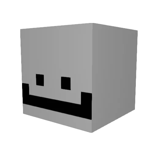 Witrast Minecraft avatar head, 3D render